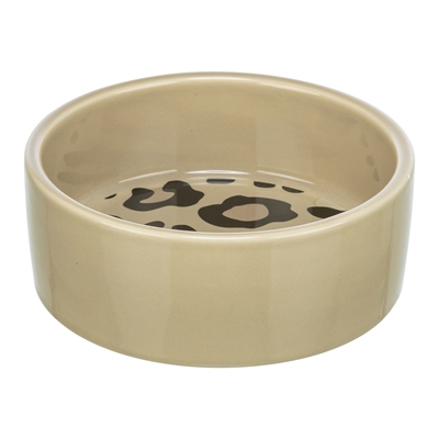 Trixie voerbak / drinkbak leo kat keramiek panterprint assorti - Afbeelding 2