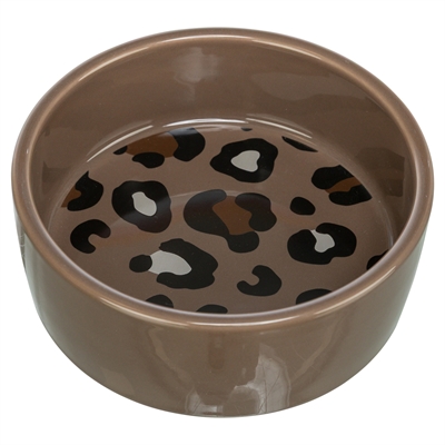 Trixie voerbak / drinkbak leo kat keramiek panterprint assorti - Afbeelding 6