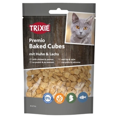 Trixie premio baked cubes met kip en zalm