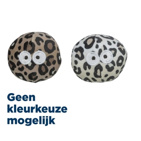 Trixie bal met ogen panterprint met kattenkruid / catnip assorti