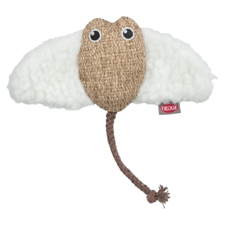 Trixie rog stof / pluche met kattenkruid / catnip wit / beige