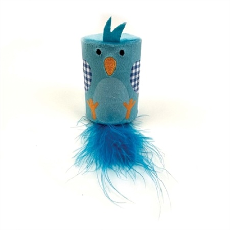 Happy pet tabby patch vogel ratel en roller blauw