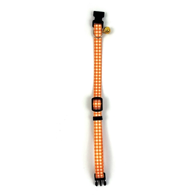 Happy pet tabby patch halsband kat ruit oranje - Afbeelding 2