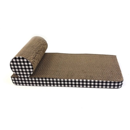 Happy pet tabby patch krabmat chaise lounge karton