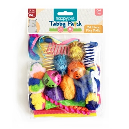 Happy pet tabby patch ballen multipack