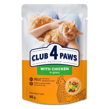 Club 4 paws premium adult chicken in gravy pouch