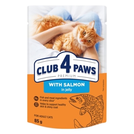 Club 4 paws premium adult salmon in jelly pouch