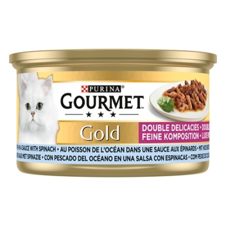 Gourmet gold luxe mix zeevis in saus met spinazie