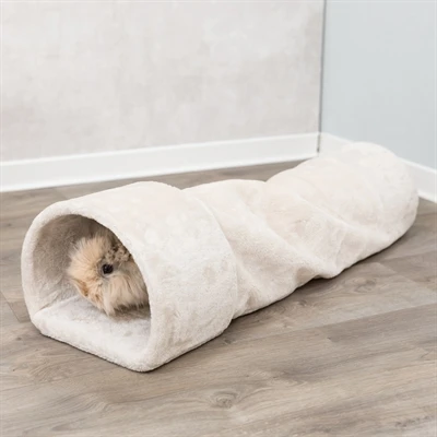 Trixie speeltunnel konijn / cavia pluche beige - Afbeelding 4