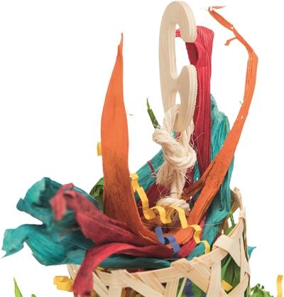 Trixie vogel natuurspeelgoed aan sisalkoord palmblad / maÏslies - Afbeelding 4