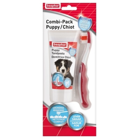 Beaphar tandpasta en borstel combi-pack puppy