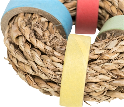 Trixie zeegras ring met papieren ringen naturel - Afbeelding 3