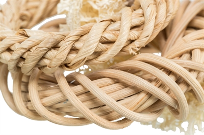 Trixie luffaring met rotan-en maÏsblad ring naturel - Afbeelding 3