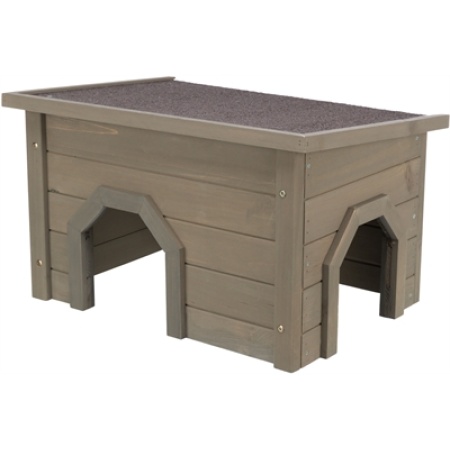 Trixie natura knaagdierhuis asfalt dak grijsgroen