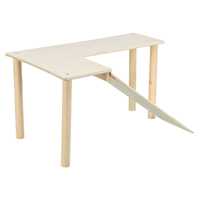 Trixie platform met helling voor muizen / hamsters onbehandeld hout - Afbeelding 3