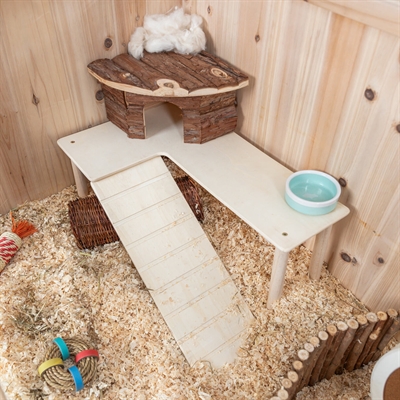 Trixie platform met helling voor muizen / hamsters onbehandeld hout - Afbeelding 6