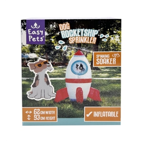 Easypets summer rocketship sprinkler
