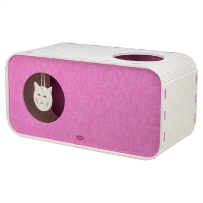 Trixie speelbox merle vierkant vilt zand / roze - Afbeelding 2