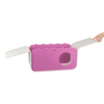 Trixie speelbox merle vierkant vilt zand / roze - Afbeelding 10