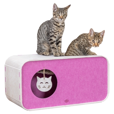 Trixie speelbox merle vierkant vilt zand / roze - Afbeelding 11