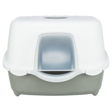 Trixie kattenbak davio top outdoor met kap grijs / wit