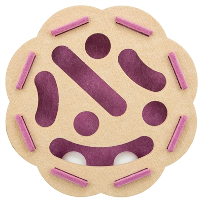 Trixie hole'n'roll bloem vilt roze / beige - Afbeelding 2