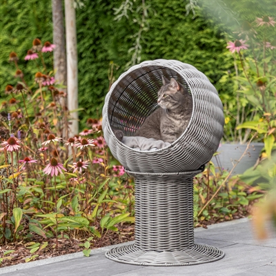 Trixie kattenmand amalia rond polyrattan grijs - Afbeelding 10