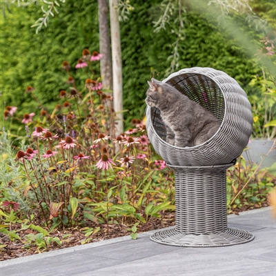 Trixie kattenmand amalia rond polyrattan grijs - Afbeelding 11