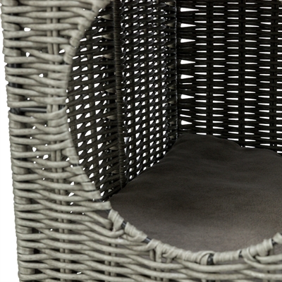 Trixie kattenmand amalia hoekig polyrattan grijs - Afbeelding 8