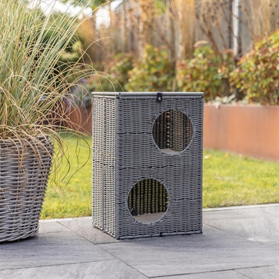 Trixie kattenmand amalia hoekig polyrattan grijs - Afbeelding 11