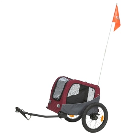 Trixie hondenfietskar grijs / rood