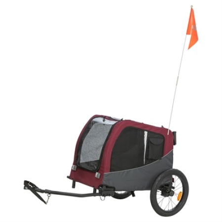 Trixie hondenfietskat grijs / rood