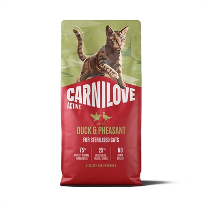 Carnilove active adult sterilised all breeds duck / pheasant
