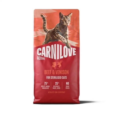 Carnilove active adult sterilised all breeds beef / venison