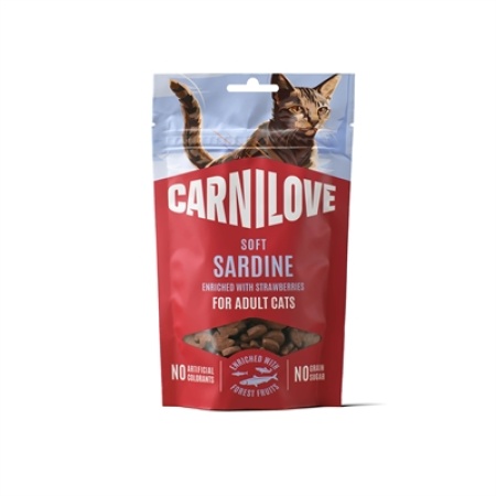 Carnilove soft snack sardines / strawberry