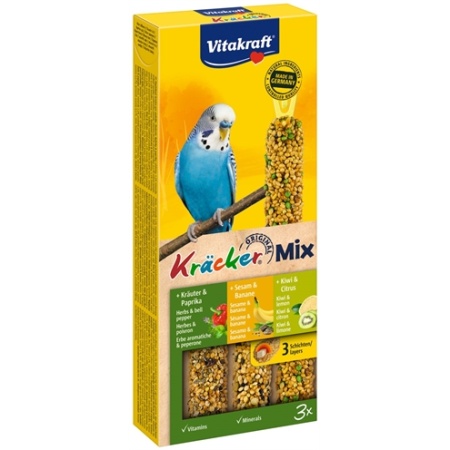 Vitakraft parkiet kracker vijgen/banaan-sesam/kiwi