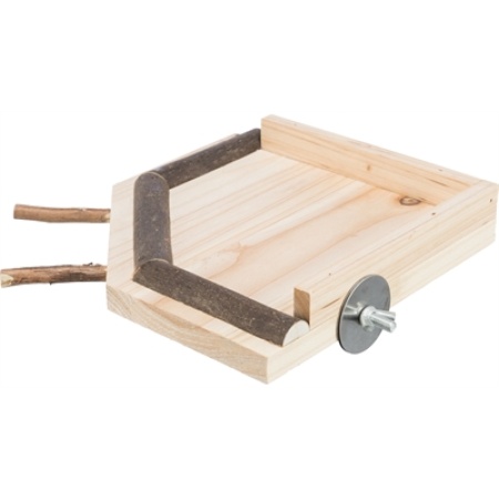 Trixie landingsplaats met zitstokken hout naturel