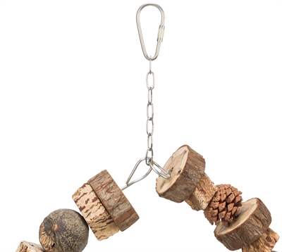 Trixie ringschommel hout / dennenappels naturel - Afbeelding 2