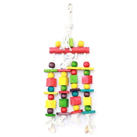 Happy pet speelgoed block n beads papegaai